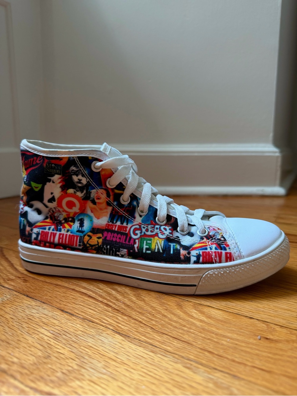Broadway Musicals Theater High-Top Canvas Sneakers Womens Size EU 36 | US 5.5